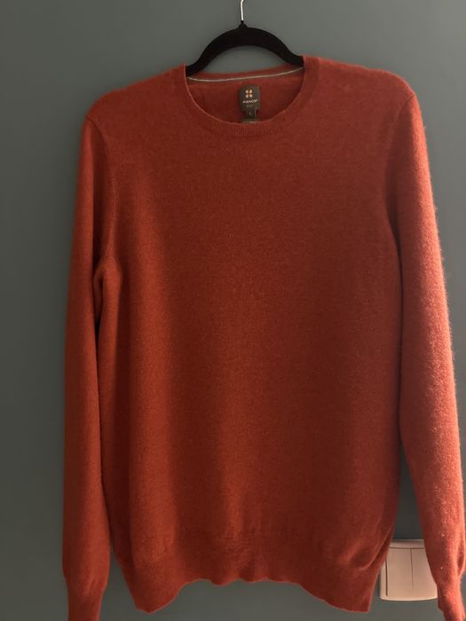 Pomarańczowy sweter 100% kaszmir