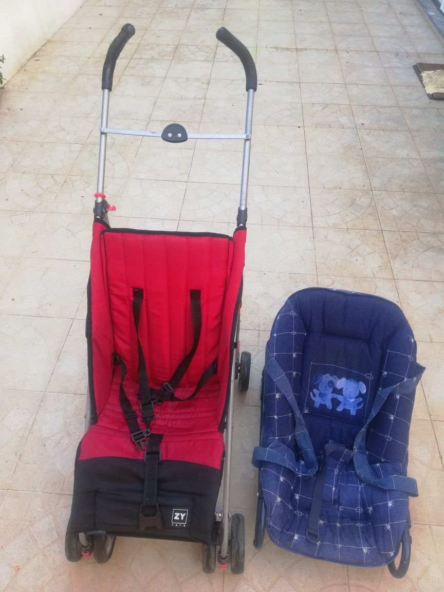 Cadeira auto e carrinho bebé