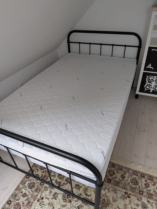 nowe łóżko metalowe boho hippie farmhouse 120x200 stelaż dwa materace