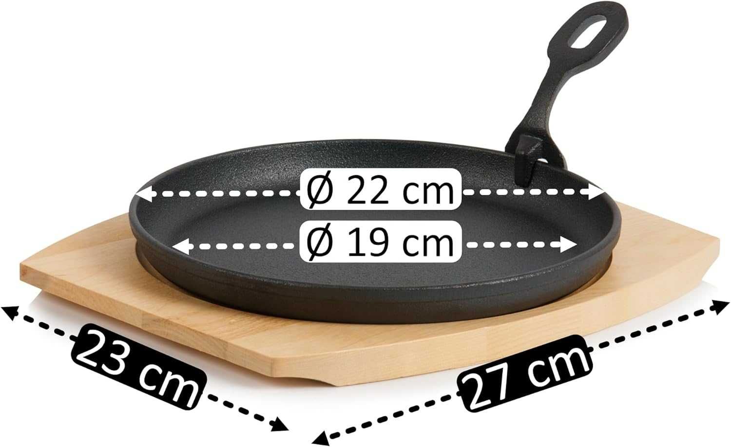 BBQ-TORO Okrągła żeliwna patelnia do grilla