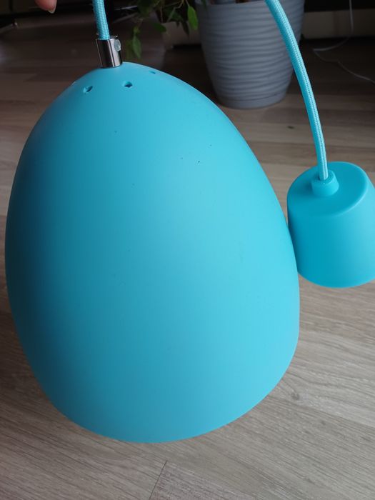 Lampa sufitowa dziecięca młodzieżowa niebieska wisząca dla chłopaka
