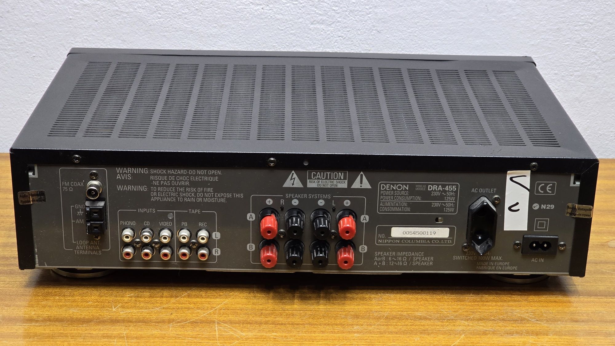 Denon DRA 455 Wzmacniacz amplituner 2x65W 6ohm Pilot