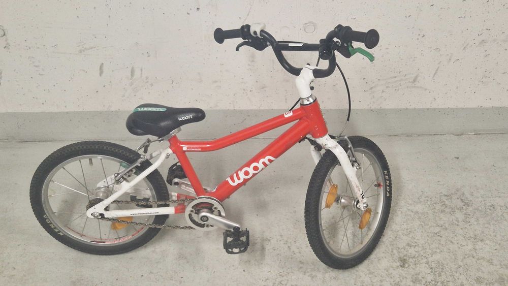 Woom 3 – lekki rower dziecięcy 16”, czerwony