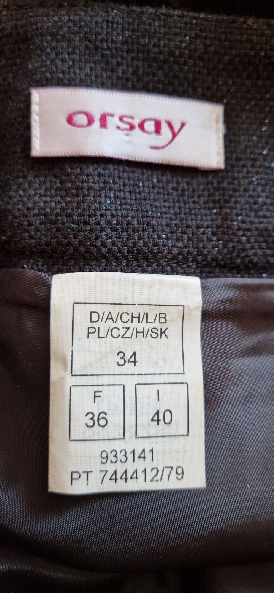 Garsonka garnitur ze spódnicą czekoladowy komplet
