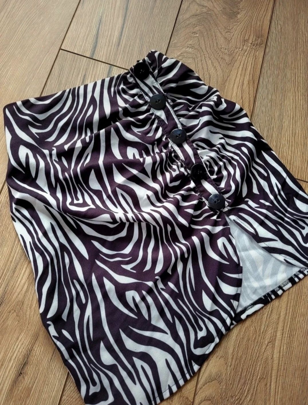 Spódnica zebra mini guziki Belluci xs