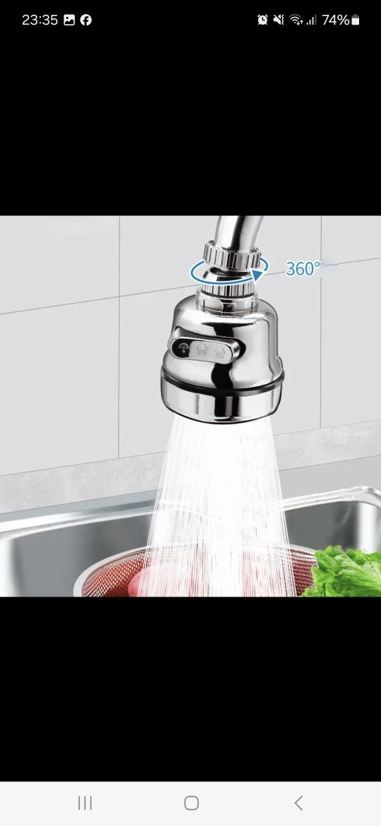Adaptador Torneira 2x Funções Novo