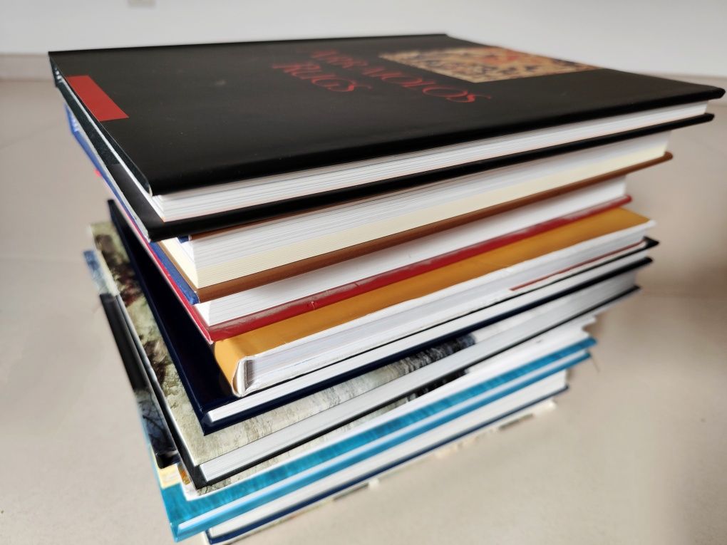 Livros antigos de capa dura com ilustrações (vintage)