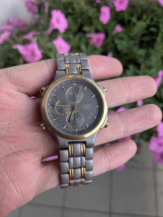 Citizen Titanium Chronograph w tytanie z szafirem 1994