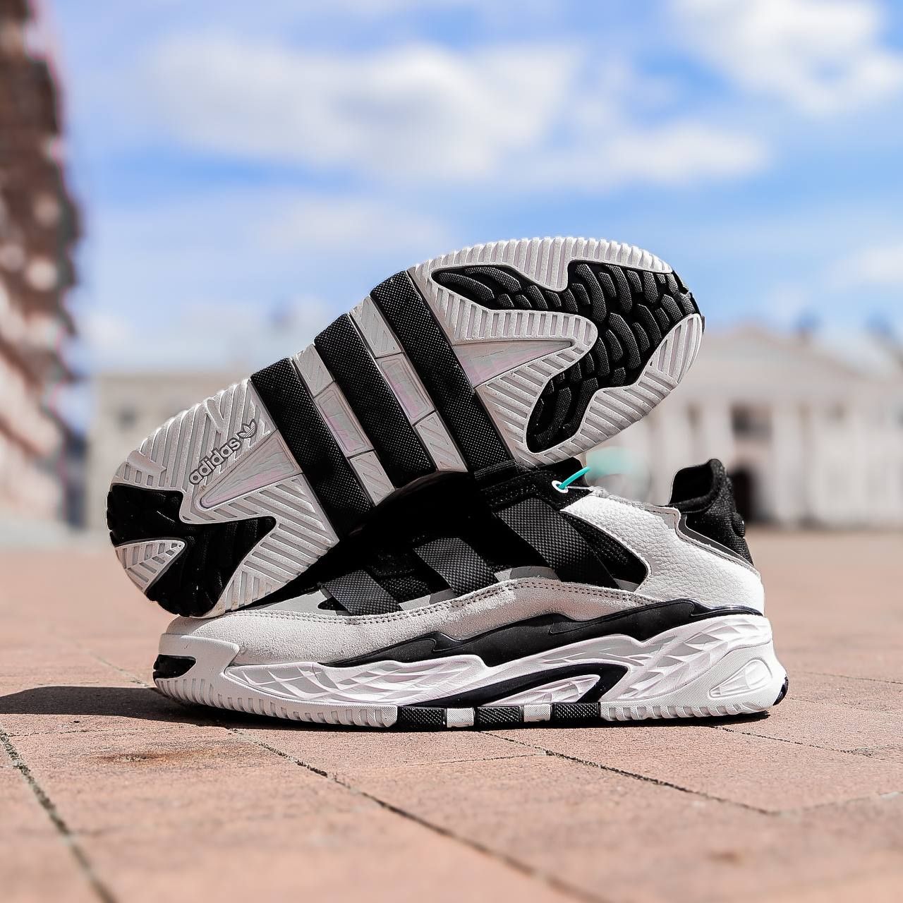 Чоловічі Кросівки Adidas Niteball White-Black (41,42,43,44,45)