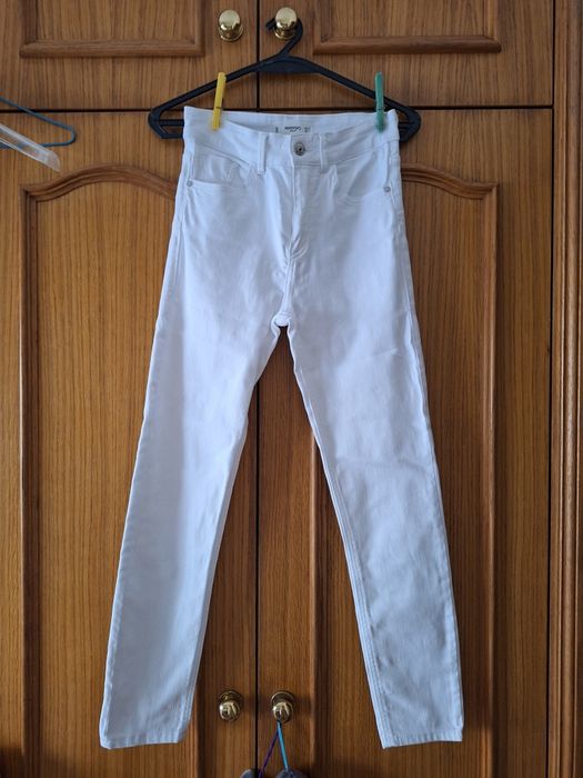 Calça de Ganga Branca T: 32 Mango Noa