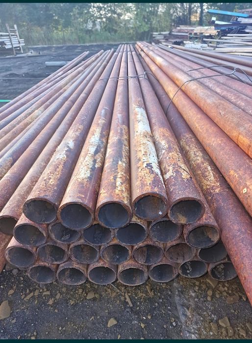 Rura stalowa fi 60, długość 6,5m, wygrodzenie, słupki