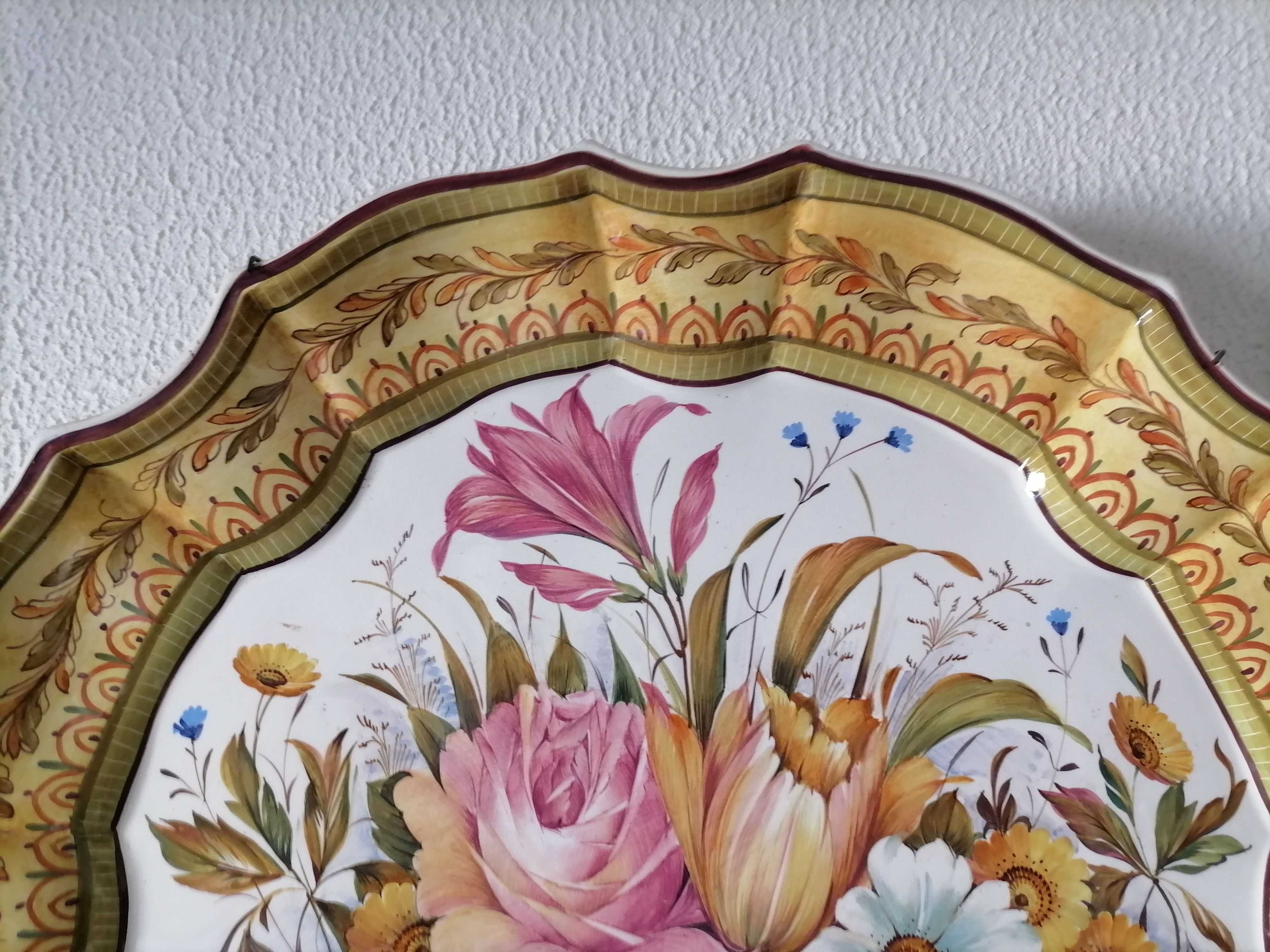 Prato de Grandes Dimensões em Faiança Italiana - 60 cm Diâmetro