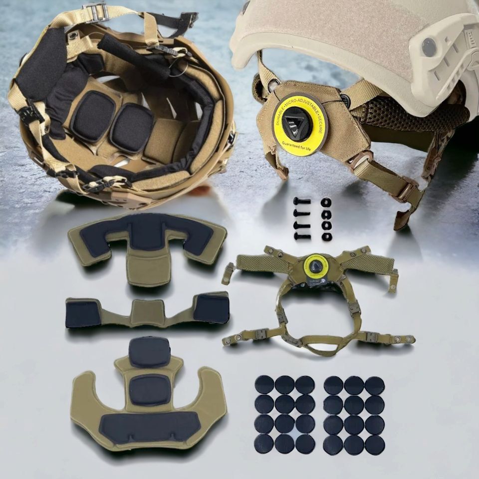 Подвесная система+защитные противоударные подушки на  шлем. Комплект
