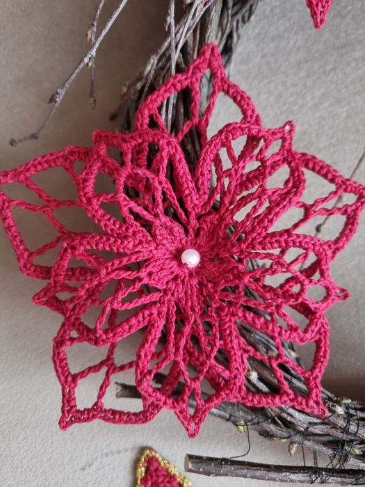 Ozdoby choinkowe w czerwieni gwiazdki