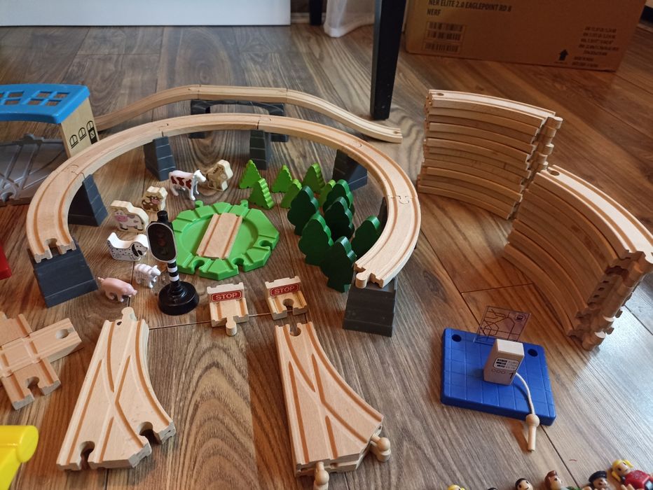 Drewniane tory duży zestaw