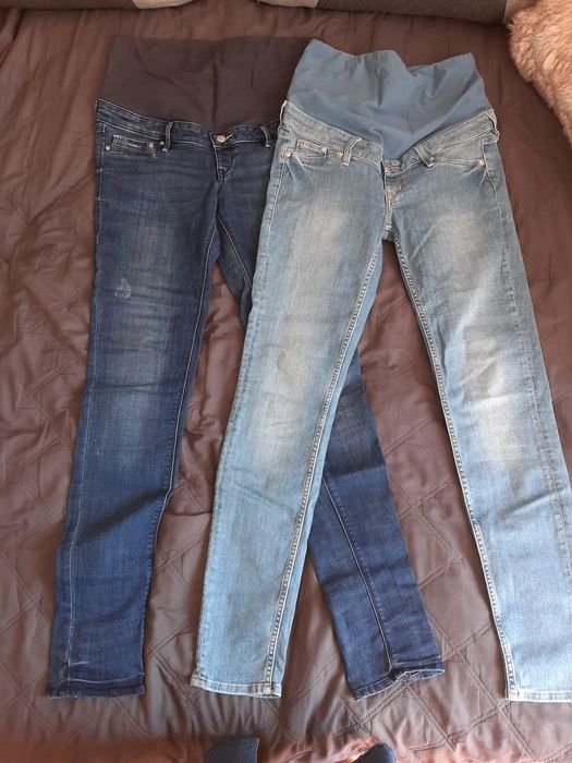 2 x Spodnie ciążowe Skinny Mama H&M 40