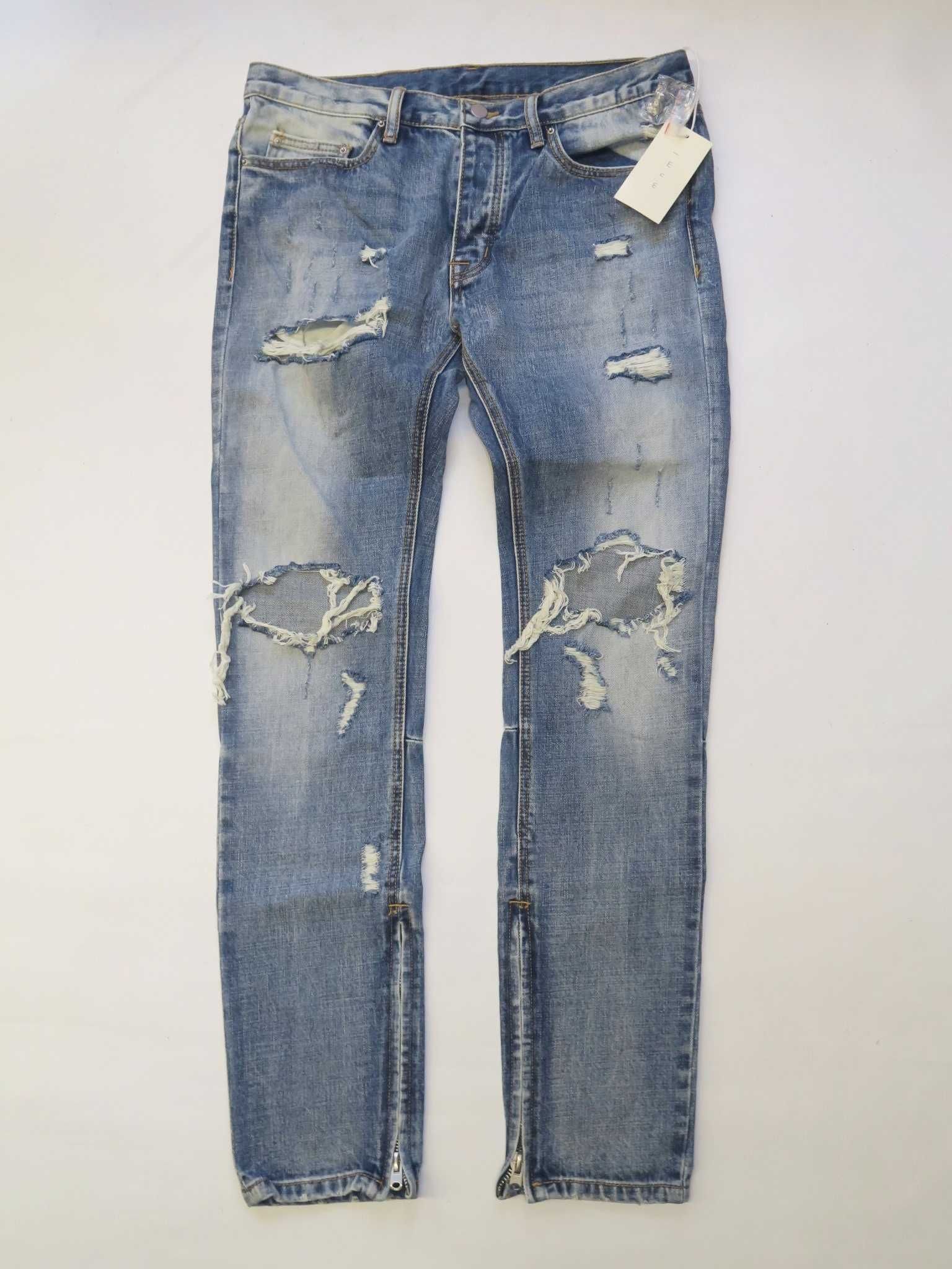 MNML spodnie jeansowe rurki nowe 34