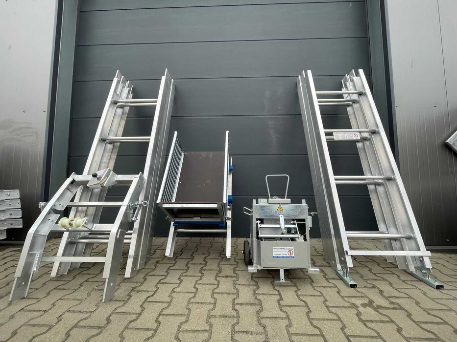 Winda drabina dekarska niemiecka 250 kg Simplex Geda Bocker 18 metrowa