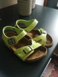 Birkenstock sandały 25 limonkowe dla dzieci