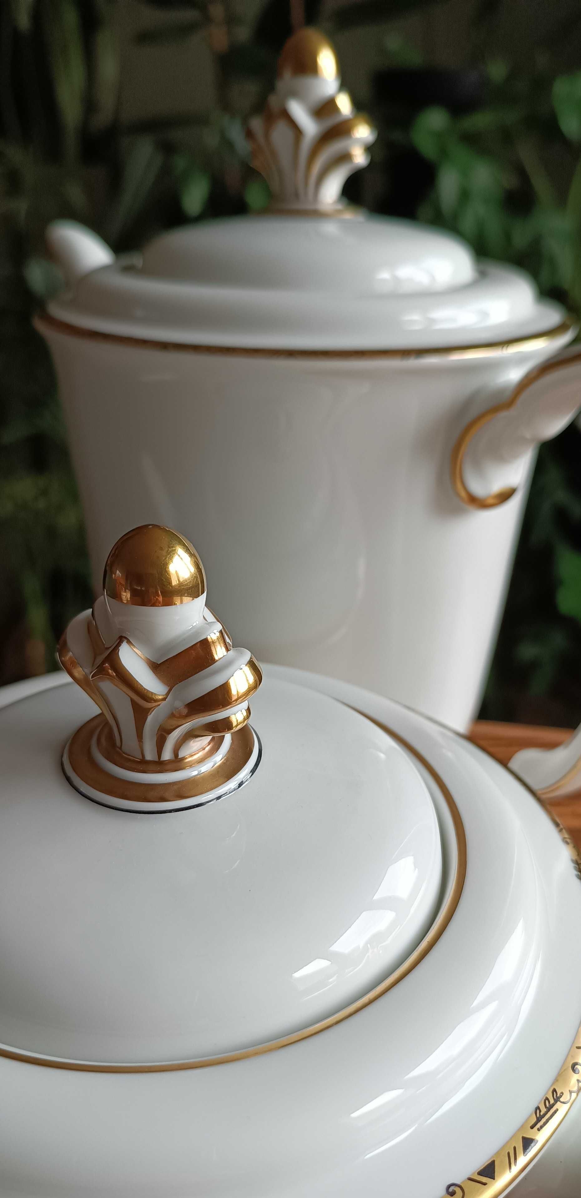 Porcelanowy zestaw kawowo obiadowo śniadaniowy - Art Deco
