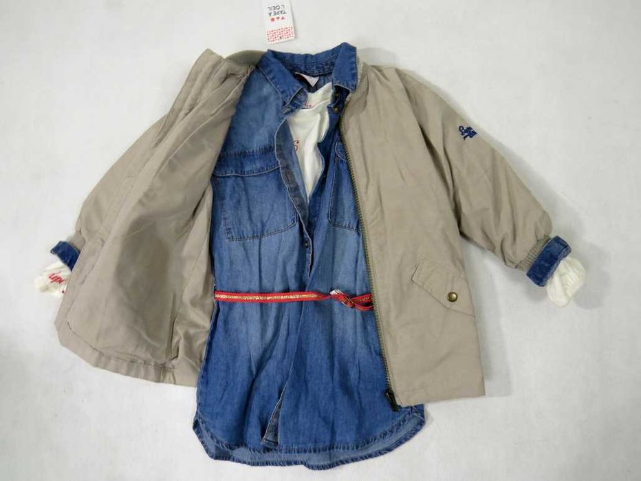 Tunika dziewczęca do leginsów Ala jeans KOSZULA JEANSOWA +PASEK TAO 86