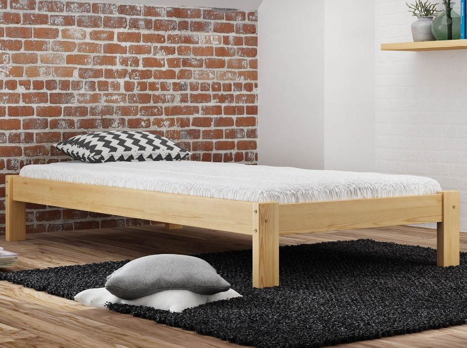 Meble Magnat łóżko drewniane sosnowe Liliana 90x200 białe
