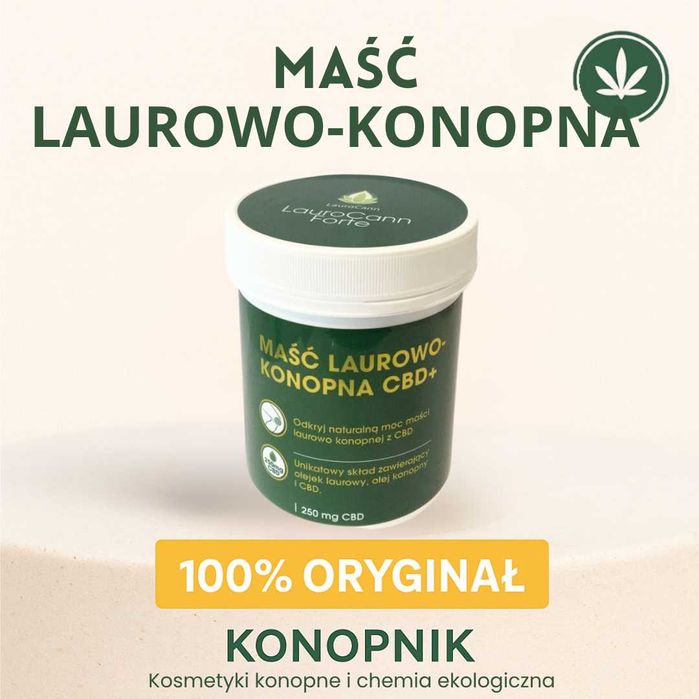 Maść laurowo konopna Laurocann Forte 20% z CBD 250ml