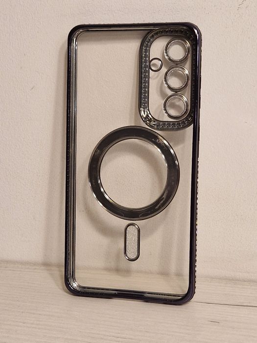 Bling Magsafe Case do Samsung Galaxy A55 5G czarny