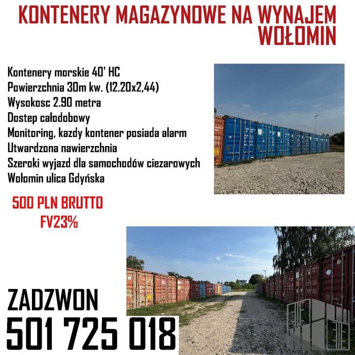 Wynajmę Magazyny Kontener Self Storage magazyn przechowalnia Wołomin