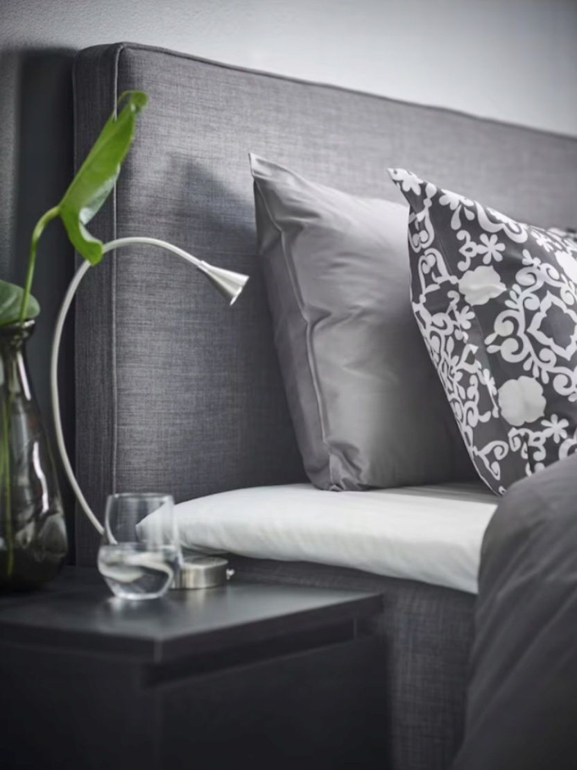 Nowe1/2 ceny łóżko kontynentalne +Materac spręży,  DUNVIK Ikea 140-160