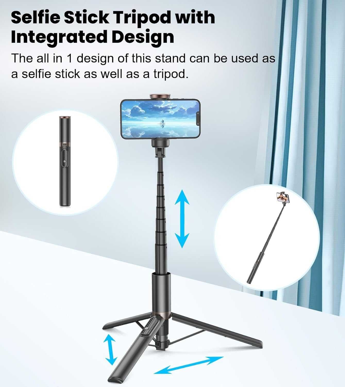 TONEOF Kijek do Selfie Statyw 153CM