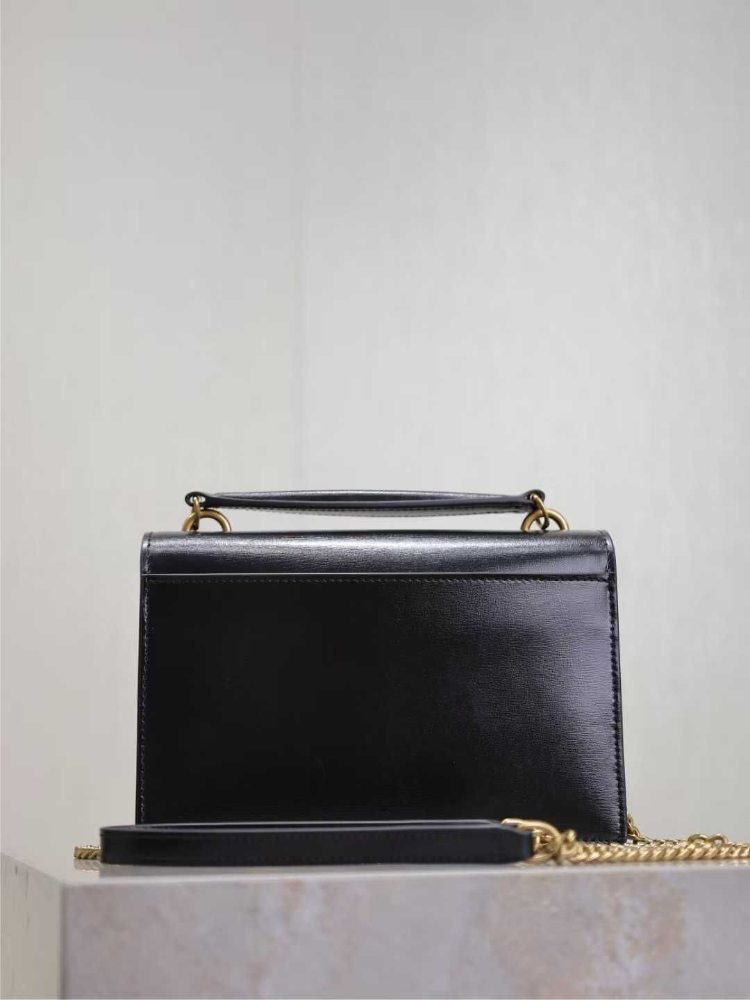 Saint Laurent Sunset Top Handle in Smooth Leather