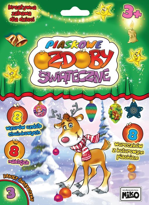 Piaskowe Ozdoby Świąteczne 3 Renifer