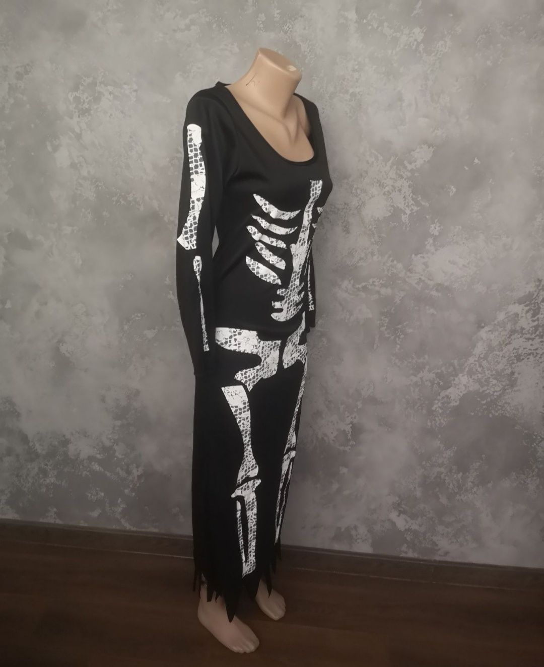 Карнавальный костюм платье ведьма скелет труп невесты хелоуин S 42