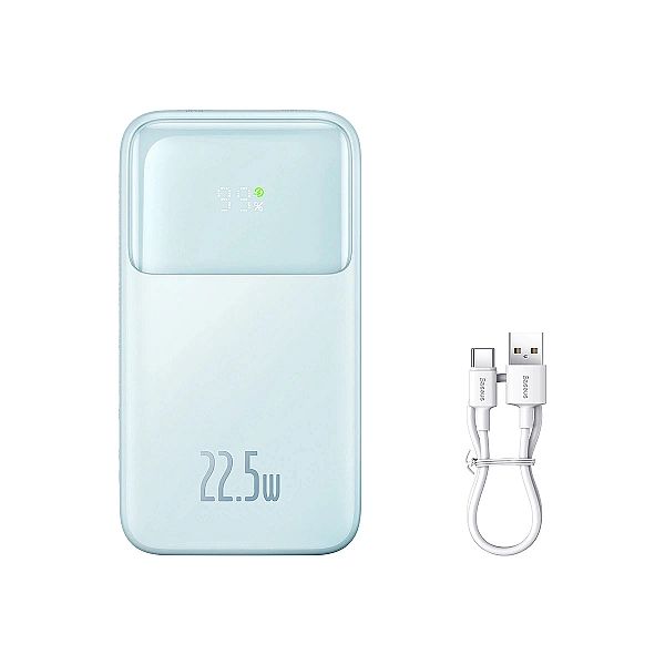 Powerbank Baseus Comet Series z wyświetlaczem 10000mAh 22.5W - niebies
