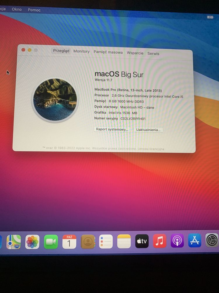 MacBook Pro srebrny