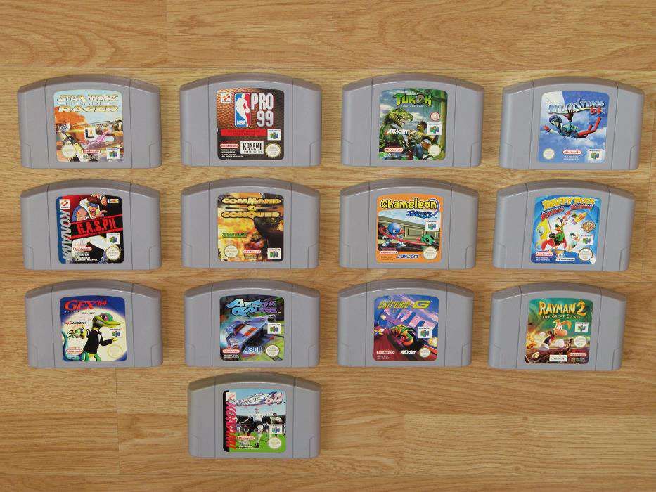 Nintendo 64: Muitos Jogos / Cabo AV / comando /++