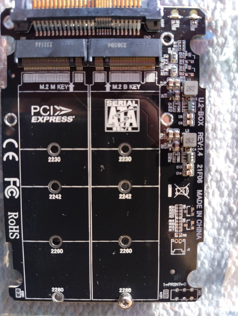 Placa SAS para PCIe e serial ata NVME