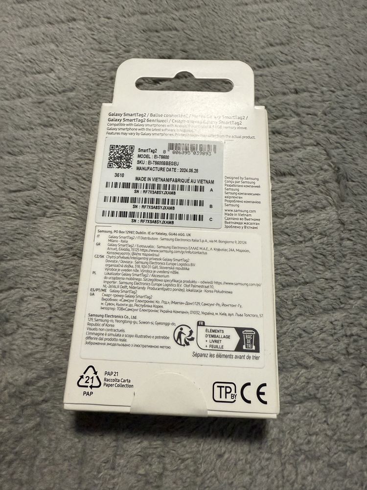 Samsung SmartTag2 czarny Lokalizator Bluetooth