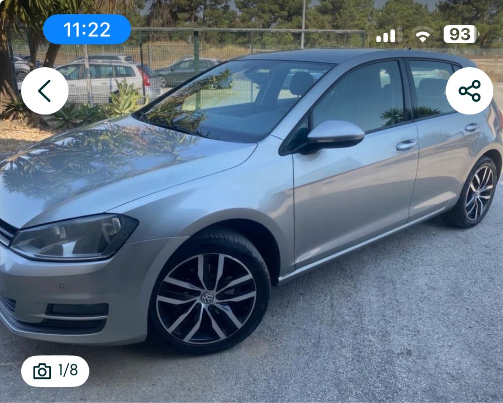 Golf cinza prata TDI de 2016 TDI Blue Motion, GPS, em muito bom estado