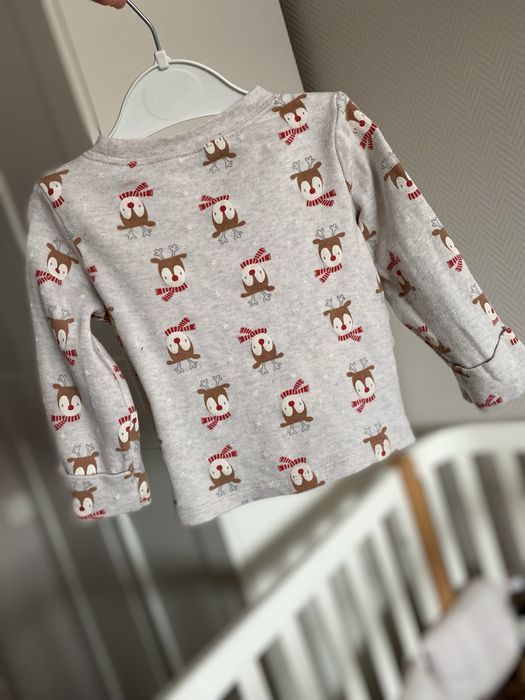 Новорічний світшот з оленями дитячий 74 розмір