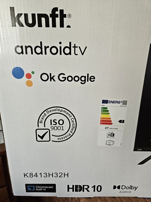 TV Kunft LED 32 81 cm hd  Android e oferta da Máquina Café Delta Q Min