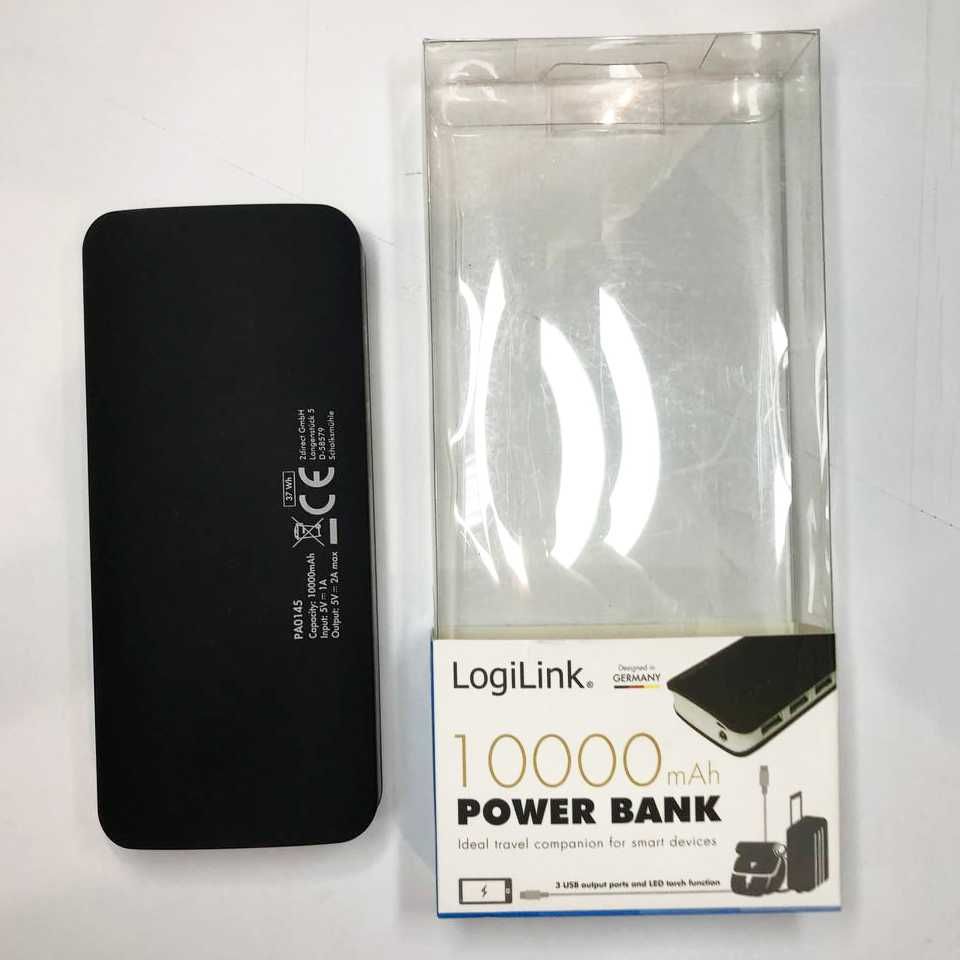 Power Bank Logilink PA0145, Fast Charge, 2, 4A, 10000 mAh Колір чорний