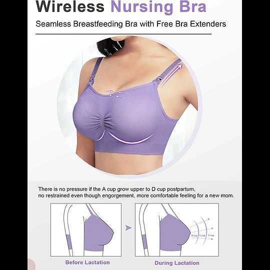 Pack de 3 de maternidade de amamentação sem aros conjunto de..