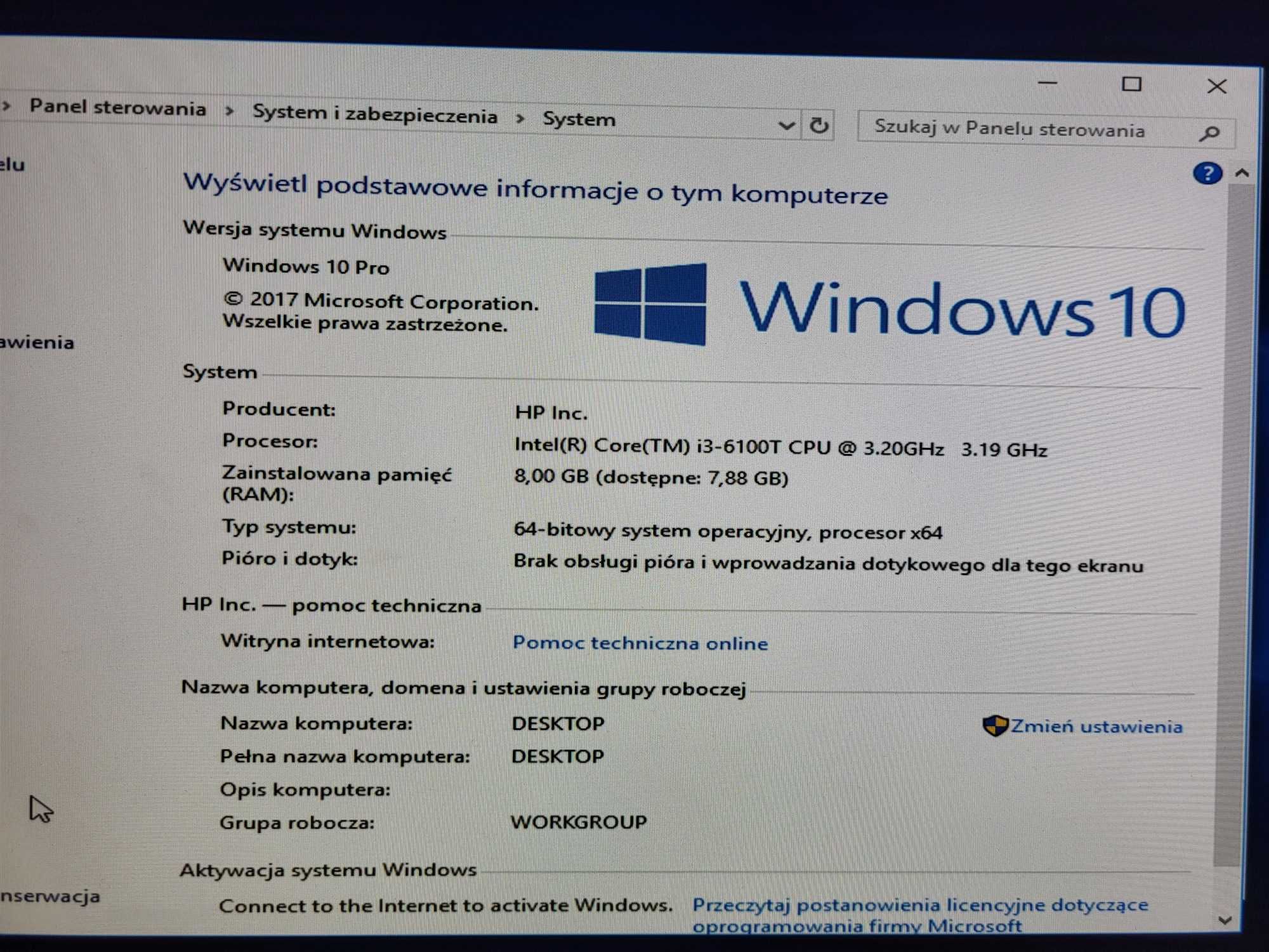 HP EliteDesk 800 G3 Mini 35W tylko odbiór osobisty