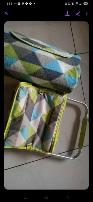 Zestaw piknikowy kosz termiczny i koc  mata