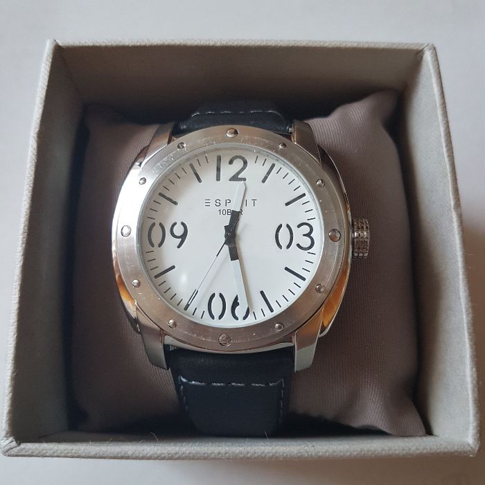 Esprit zegarek męski nowy skórzany pasek + pudełko