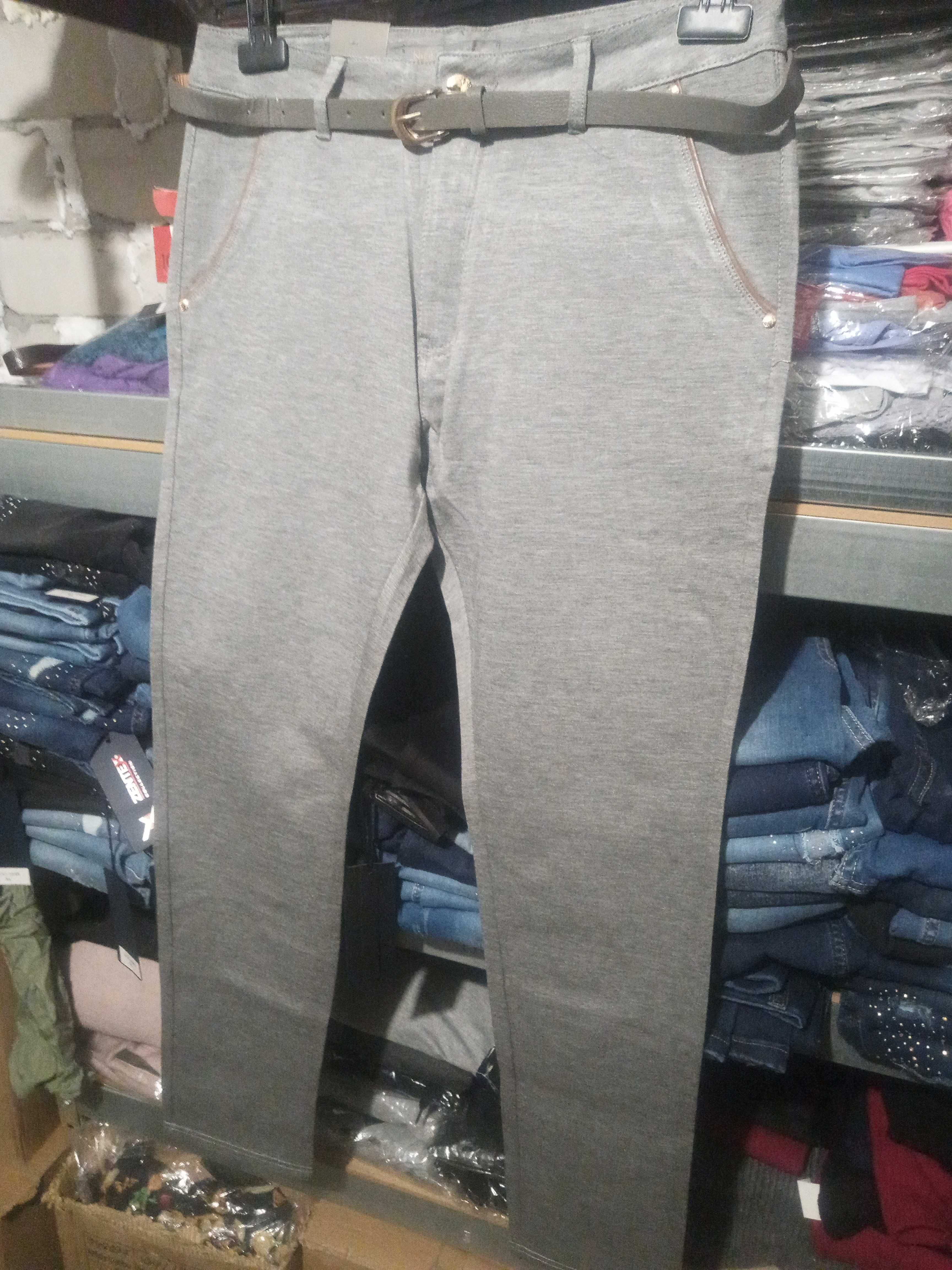 Spodnie SLIM Fit rozmiar Plus Size Toxik1 z wysoki stanem