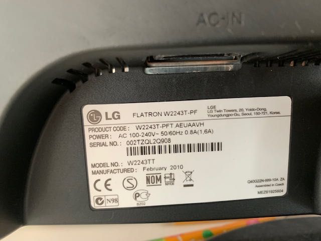 Monitor LG em 3ª mão