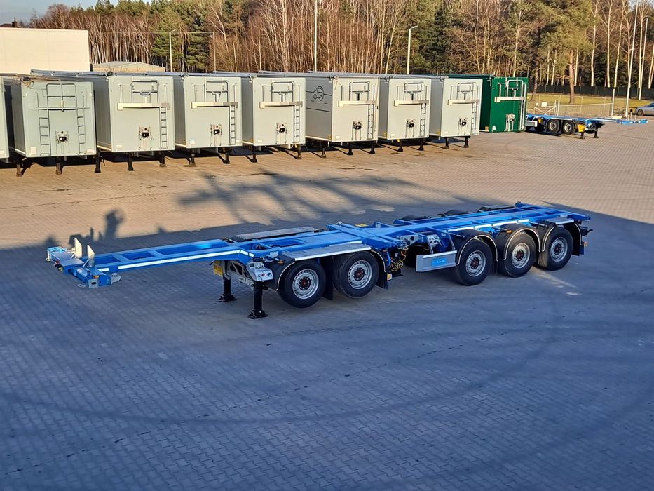 D-TEC CT-521  D-TEC CT521 - 5 osiowe podzielna naczepa podkontenerowa rozpinka